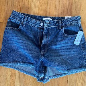 PacSun Eco Dark Blue High Waisted Denim Festival Shorts